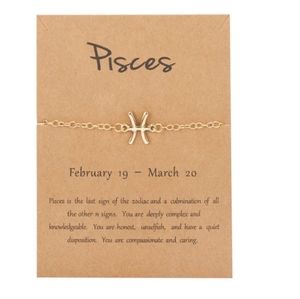 Pisces zodiac sign NWT necklace gold